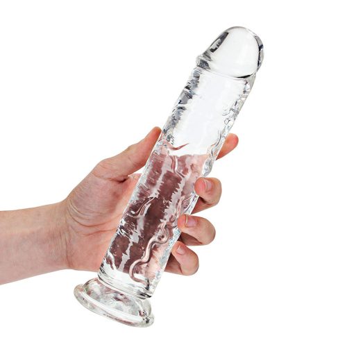 Realrock Crystal Clear Straight 9 In. Dildo Without Balls Clear - Image 5