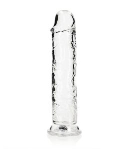 Realrock Crystal Clear Straight 10 In. Dildo Without Balls Clear