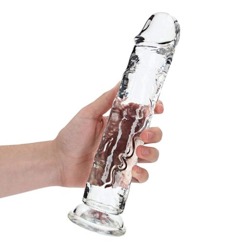 Realrock Crystal Clear Straight 10 In. Dildo Without Balls Clear - Image 5
