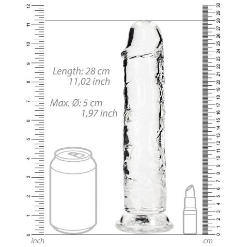 Realrock Crystal Clear Straight 10 In. Dildo Without Balls Clear - Image 6