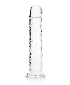 Realrock Crystal Clear Straight 11 In. Dildo Without Balls Clear