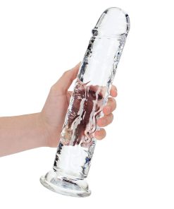 Realrock Crystal Clear Straight 11 In. Dildo Without Balls Clear