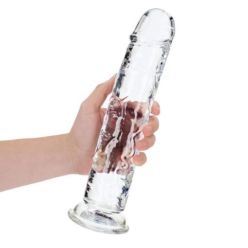 Realrock Crystal Clear Straight 11 In. Dildo Without Balls Clear - Image 5
