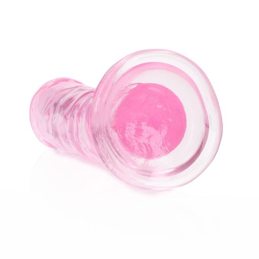 Realrock Crystal Clear Straight 6 In. Dildo Without Balls Pink - Image 4
