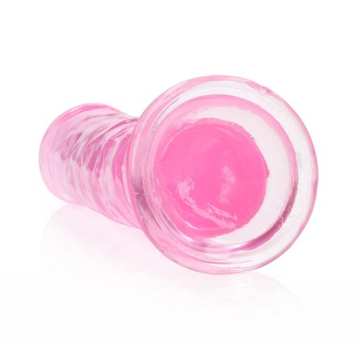 Realrock Crystal Clear Straight 8 In. Dildo Without Balls Pink - Image 4