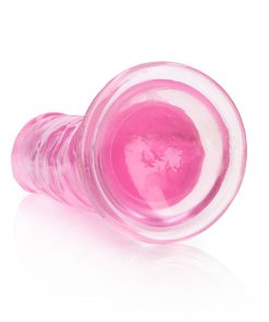 Realrock Crystal Clear Straight 11 In. Dildo Without Balls Pink