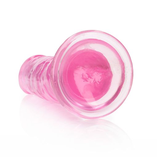 Realrock Crystal Clear Straight 11 In. Dildo Without Balls Pink - Image 4