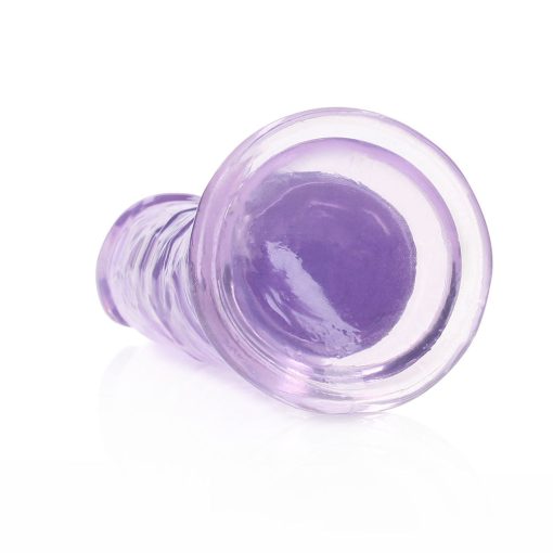 Realrock Crystal Clear Straight 6 In. Dildo Without Balls Purple - Image 4