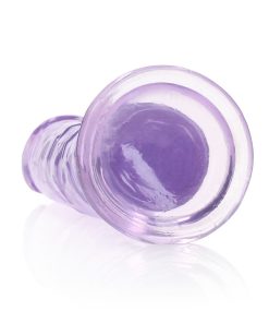 Realrock Crystal Clear Straight 8 In. Dildo Without Balls Purple