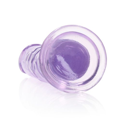 Realrock Crystal Clear Straight 8 In. Dildo Without Balls Purple - Image 4