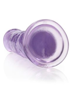 Realrock Crystal Clear Straight 9 In. Dildo Without Balls Purple