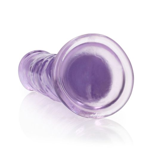 Realrock Crystal Clear Straight 9 In. Dildo Without Balls Purple - Image 4