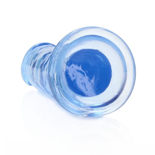 Realrock Crystal Clear Straight 6 In. Dildo Without Balls Blue - Image 4