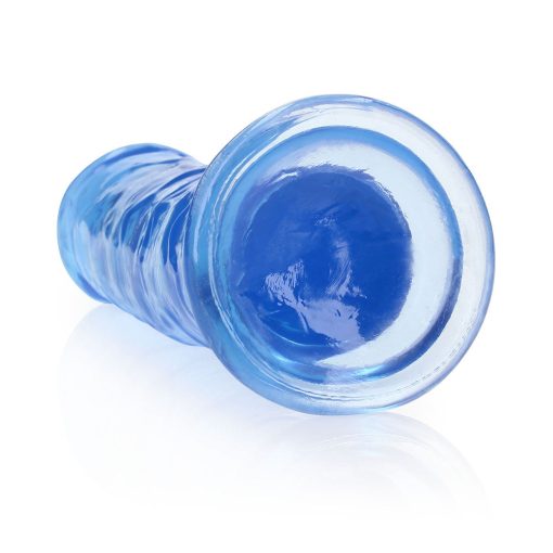 Realrock Crystal Clear Straight 8 In. Dildo Without Balls Blue - Image 4