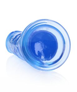 Realrock Crystal Clear Straight 10 In. Dildo Without Balls Blue