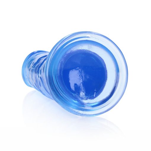 Realrock Crystal Clear Straight 10 In. Dildo Without Balls Blue - Image 4