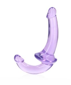 Realrock Crystal Clear 6 In. Strapless Strap-On Dildo Purple