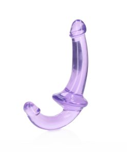 Realrock Crystal Clear 6 In. Strapless Strap-On Dildo Purple