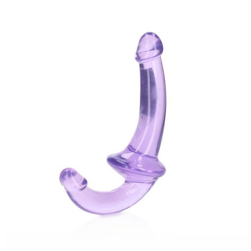 Realrock Crystal Clear 6 In. Strapless Strap-On Dildo Purple - Image 2