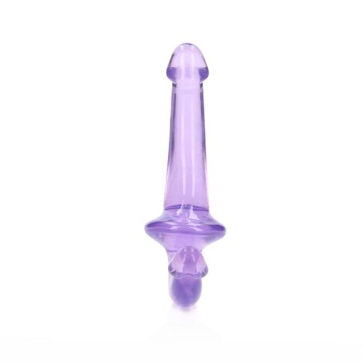 Realrock Crystal Clear 6 In. Strapless Strap-On Dildo Purple - Image 3
