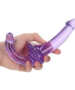 Realrock Crystal Clear 6 In. Strapless Strap-On Dildo Purple