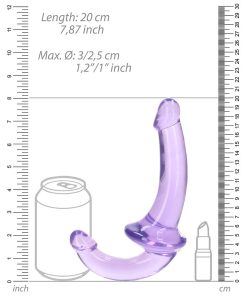 Realrock Crystal Clear 6 In. Strapless Strap-On Dildo Purple