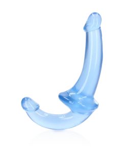 Realrock Crystal Clear 6 In. Strapless Strap-On Dildo Blue
