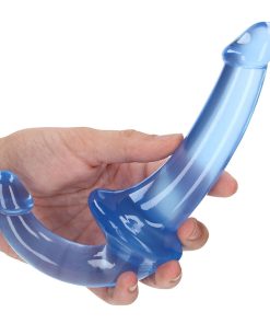 Realrock Crystal Clear 6 In. Strapless Strap-On Dildo Blue