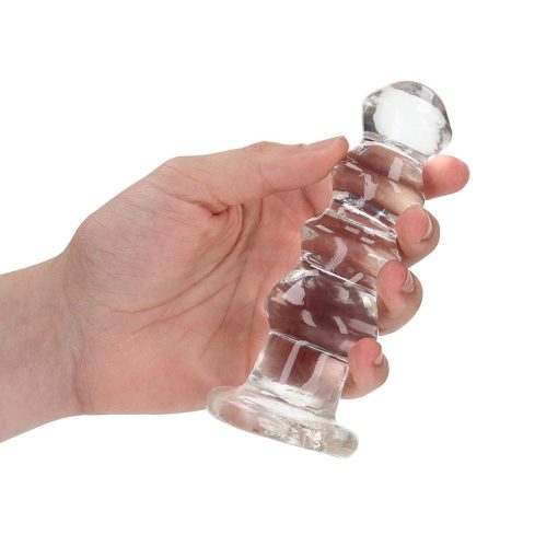 Realrock Crystal Clear Curvy 5.5 In. Dildo/Plug Clear - Image 3