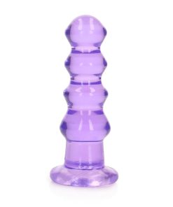 Realrock Crystal Clear Curvy 5.5 In. Dildo/Plug Purple