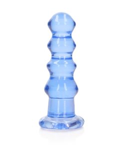 Realrock Crystal Clear Curvy 5.5 In. Dildo/Plug Blue