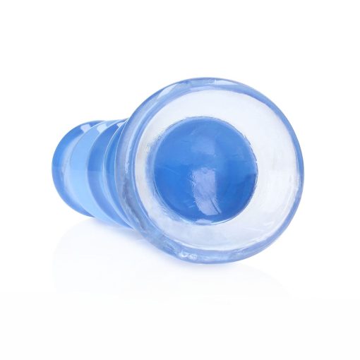 Realrock Crystal Clear Curvy 5.5 In. Dildo/Plug Blue - Image 2