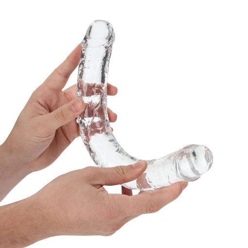 Realrock Crystal Clear Double Dong 13 In. Dual-Ended Dildo Clear - Image 2