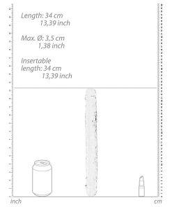 Realrock Crystal Clear Double Dong 13 In. Dual-Ended Dildo Clear