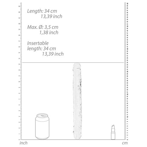 Realrock Crystal Clear Double Dong 13 In. Dual-Ended Dildo Clear - Image 4