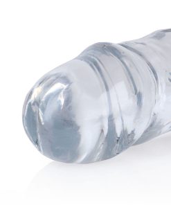 Realrock Crystal Clear Double Dong 18 In. Dual-Ended Dildo Clear