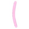 Realrock Crystal Clear Double Dong 18 In. Dual-Ended Dildo Pink