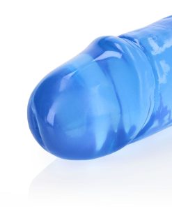 Realrock Crystal Clear Double Dong 18 In. Dual-Ended Dildo Blue