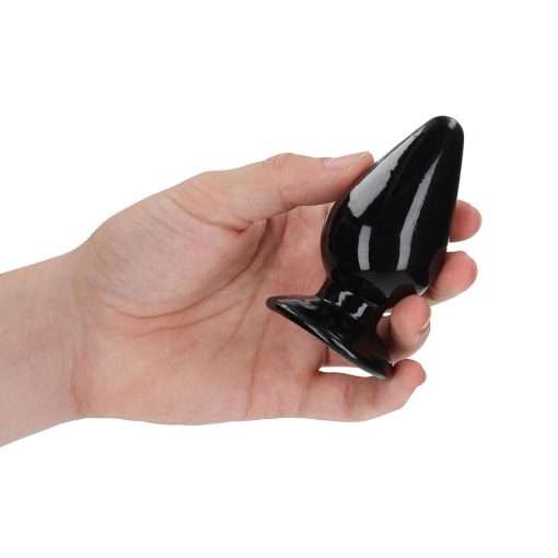 Realrock Crystal Clear 3.5 In. Anal Plug Black - Image 3
