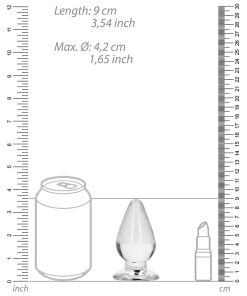 Realrock Crystal Clear 3.5 In. Anal Plug Clear