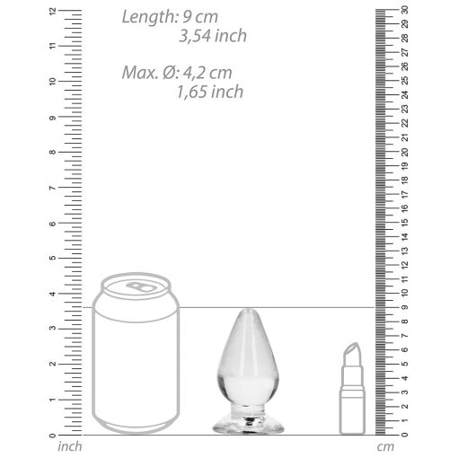 Realrock Crystal Clear 3.5 In. Anal Plug Clear - Image 4