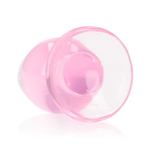Realrock Crystal Clear 3.5 In. Anal Plug Pink - Image 2