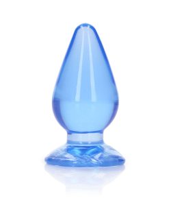 Realrock Crystal Clear 3.5 In. Anal Plug Blue