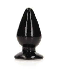 Realrock Crystal Clear 4.5 In. Anal Plug Black