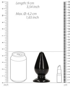 Realrock Crystal Clear 4.5 In. Anal Plug Black