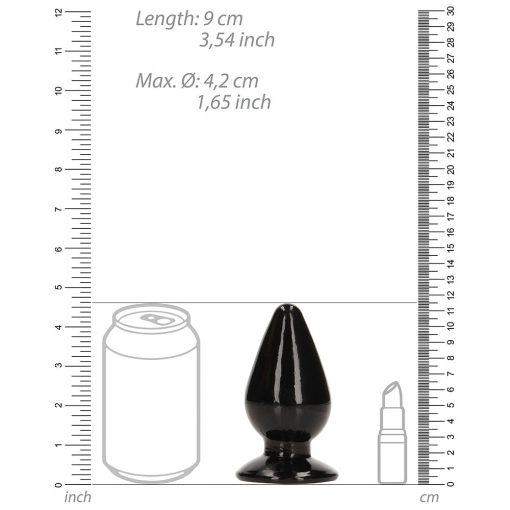 Realrock Crystal Clear 4.5 In. Anal Plug Black - Image 4