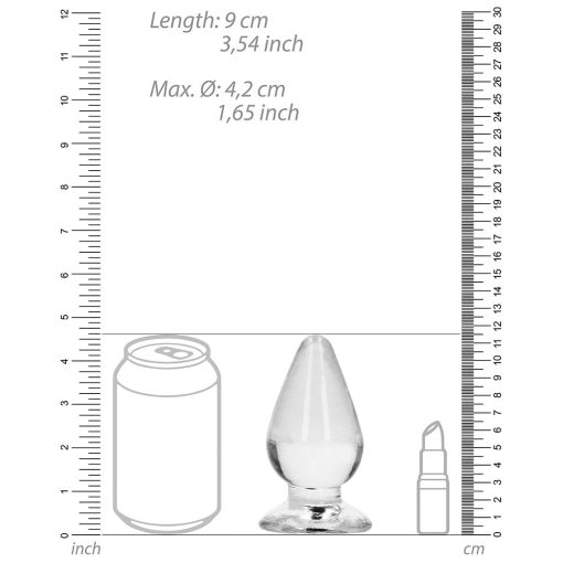 Realrock Crystal Clear 4.5 In. Anal Plug Clear - Image 4