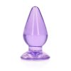Realrock Crystal Clear 4.5 In. Anal Plug Purple