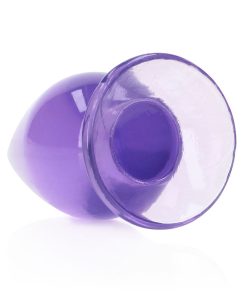 Realrock Crystal Clear 4.5 In. Anal Plug Purple