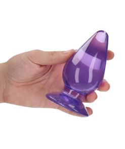 Realrock Crystal Clear 4.5 In. Anal Plug Purple